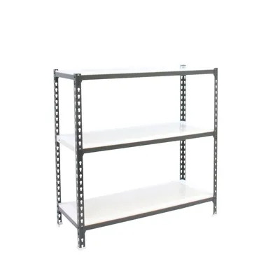 SimonRack Simonclick schraubenloses Metallregal 3 Böden. Farbe ANTHRAZIT/WEISS 1000x1000x300 mm Image