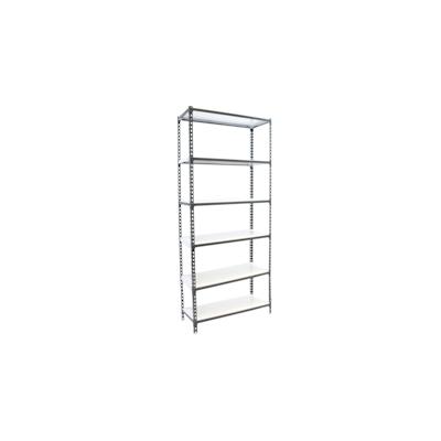 SimonRack Simonclick schraubenloses Metallregal 6 Böden. Farbe ANTHRAZIT/WEISS 2500x800x400 mm Image