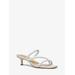 Michael Kors Celia Patent Kitten Sandal White 8