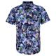 Men's Blue Tim Snap Floral Shirt - Navy Small Lords of Harlech