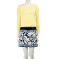 Emilio Pucci Yellow Printed Panel Mini Dress