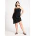 Plus Size Women's Cowl Back Cover Up Mini Dress by ELOQUII in Black (Size 28)