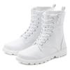 Schnürstiefelette LASCANA, Damen, Gr. 40, weiß, Obermaterial: 100% Baumwolle. Futter: 100% Textilmaterial. Decksohle: 100% Textilmaterial. Laufsohle: 100% Synthetik, unifarben, casual, Schuhe, zum Schnüren, modische Optik im Combat Look,...