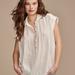 Lucky Brand Short Sleeve Schiffli Popover Shirt - Women's Clothing Button Down Tops Shirts in Bright White, Size XL