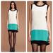 Anthropologie Dresses | Anthropologie Color-Block 100% Silk Shift Dress | Color: Black/White | Size: 6