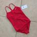 Nike Swim | Nwt Nike Girls Red Racerback One Piece Swimsuit - Size M | Color: Red | Size: Mg