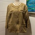 Michael Kors Jackets & Coats | Michael Kors Gold Snap Front Jacket Size 22w Nwt | Color: Gold | Size: 22w