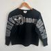 Disney Tops | Disney World Sweatshirt Top Women's Small Embroidered Black Silver Jt22997 | Color: Black/Silver | Size: S