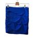 Free People Skirts | Free People Sm Ruched Mini Skirt Royal Blue Bodycon Scalloped Tulip Hem | Color: Blue | Size: M