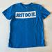 Nike Shirts | Nike Just Do It Men's Small Blue White Shirt Top Tee | Color: Blue/White | Size: S