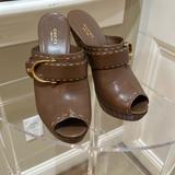 Gucci Shoes | Beautiful Gucci High Heel Mules. They Come In The Original Box With Shoe Bags. | Color: Brown | Size: 38