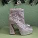 Jessica Simpson Shoes | Nwob Jessica Simpson Dollyi Crystal Embellished Bootie Sz 6 | Color: Silver | Size: 6