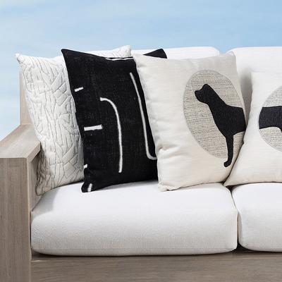 Unconditional Woof Indoor/Outdoor Pillow Collection by Elaine Smith - Instinct, 12" x 20" Lumbar Instinct - Frontgate