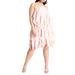 Plus Size Women's Ruffle Halter Neck Mini Dress by ELOQUII in Light Pink (Size 16)