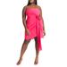 Plus Size Women's Rosette Sash Mini Dress by ELOQUII in Passion Pink (Size 18)