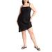 Plus Size Women's Cowl Back Cover Up Mini Dress by ELOQUII in Black (Size 18)
