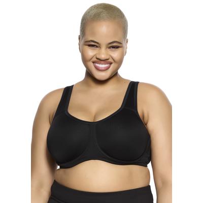 Plus Size Women's Body X Underwire Sports Bra by Woman Within in Black (Size 36 H)