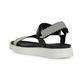 Geox Damen D XAND 2S C Sport Sandal, Black/Off White, 39 EU