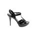 Guess Heels: Black Solid Shoes - Women's Size 8 1/2 - Open Toe