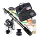 Fishing Rod Fishing Rod and Reel Combo Telescopic Fishing Rod Spinning Reel with Free Spool Fishing Hooks Lure Line Bag Full Kit Fishing Combos (Size : 1.8m and 2000 reel)