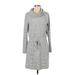 Lou & Grey for LOFT Casual Dress - Sweater Dress: Gray Marled Dresses - Women's Size Small