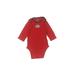 Carter's Long Sleeve Onesie: Red Bottoms - Size 3 Month