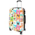 Divergent Retail DR628 Hard Shell 4-Wheeled Luggage Dogs and Cats Print Expandable Suitcase (Medium)