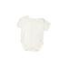 Kissy Kissy Short Sleeve Onesie: Ivory Color Block Bottoms - Size 0-3 Month