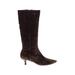 Ellen Tracy Boots: Brown Solid Shoes - Women's Size 8 1/2 - Pointed Toe