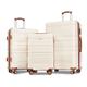 3 Piece Hardshell Luggage Sets, Abs Hard Shell Expandable Spinner Luggage, Expandable Suitcase With Travel Bag, Expandable Suitcase Sets With Spinner Wheels And Tsa Lock For Travel (20''/24''/28''),