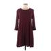 Alya Casual Dress - A-Line: Burgundy Dresses - Women's Size Medium