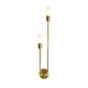 Creative Long Pole Wall Sconce Acrylic Tube Shade Brass Wall Light Wall Mounted Lighting Fixture for Bedroom Bathroom Living Room Corridor Background Decoration Wall Lamp (Color : Gold, Size : Left-