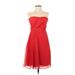 J.Crew Casual Dress - Bridesmaid: Red Solid Dresses - Women's Size 4