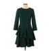 Eliza J Casual Dress - DropWaist: Green Dresses - Women's Size 4