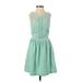 Trafaluc by Zara Casual Dress - A-Line: Green Dresses - Women's Size Small