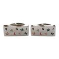 Paul Smith Multicolour Letters Logo Cufflinks,Silver