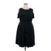 Torrid Casual Dress - A-Line Crew Neck Short sleeves: Teal Dresses - Women's Size 2X Plus