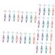 FRCOLOR 32 Pcs Denture Toothbrush Cleaning Tools Simple Denture Brush Home Tooth Brush Teeth Braces Denture Supply Delicate Double Head Toothbrush Nylon Bristles Hand Tools