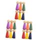 ibasenice Wooden Dolls 18 Pcs Puppet Toys Toddler Baby Doll Toddler Dolls Kids Playset Kid Toys Kids Sand Table Puppets for Kids Peg Dolls Ornament Unpainted Wood Pegs Toy Room Wooden Child