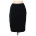 Lord & Taylor Casual Pencil Skirt Knee Length: Black Print Bottoms - Women's Size 12