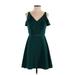Adelyn Rae Casual Dress - A-Line: Teal Solid Dresses - Women's Size Small