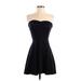 Hollister Cocktail Dress - A-Line: Black Solid Dresses - Women's Size X-Small