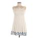 Old Navy Casual Dress - A-Line Square Sleeveless: Ivory Dresses - Women's Size 8