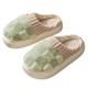 LXXLJHH mens slippers Couple Winter Toe Wrap Warm Cotton Slippers Thick Soft Sole Slides Men Women Indoor Floor Flat Home Non-Slip Shoes-Green-36-37