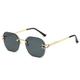 HCHES Vintage Rimless Square Sunglasses Men Women Frameless Sun Glasses for Male Eyeglasses,C1 Gold Black,one size