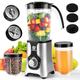 SUPERLEX 4-in-1 Electric Smoothie Maker and Blender Set, Multifunctional Blender for Juicing, Grinding, Ice Crushing, Blender with Bottle Lid for Kitchen, Portable, Travel, BPA Free