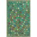 Noori Rug Balochi Amer Turquoise/Ivory Rug - 3'4" x 5'0"