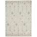 HomeRoots 10' X 14' Ivory Tan And Silver Wool Geometric Tufted Handmade Stain Resistant Area Rug - 168