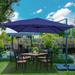 10x13Ft Cantilever Patio Umbrella Rectangular Deluxe Offset Umbrella Rotation & Integrated Tilting System Patio Hanging Umbrella