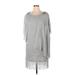 R&M Richards Cocktail Dress - Shift Scoop Neck 3/4 sleeves: Gray Dresses - Women's Size 14